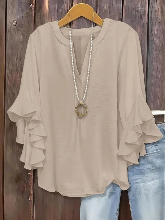Norabelle - Elegantní halenka s volánovými rukávy
