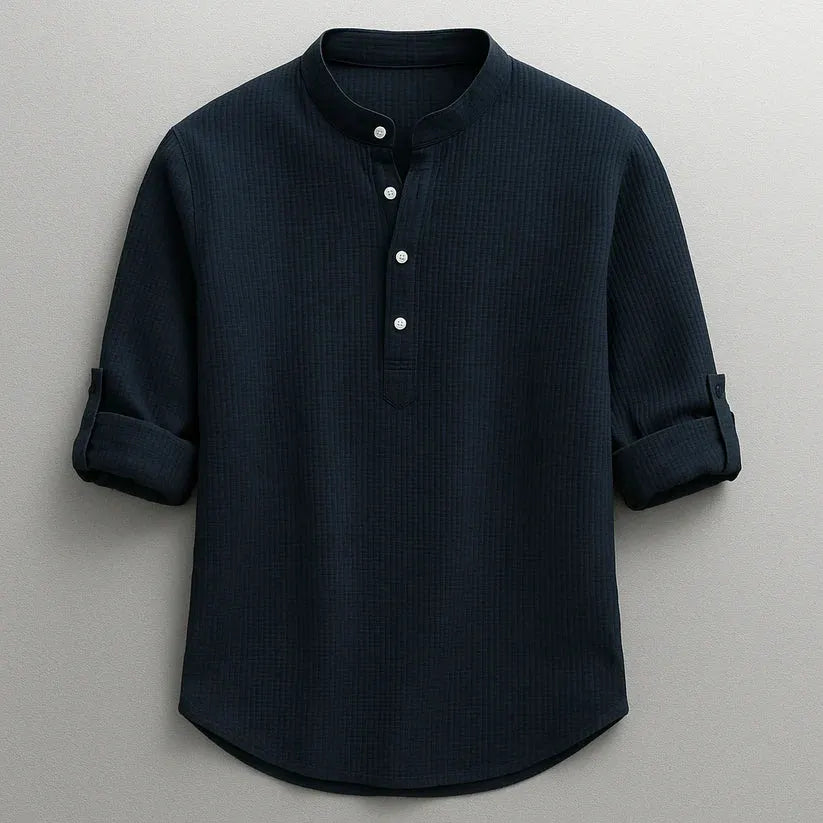 Jarvis - Texturované henley tričko