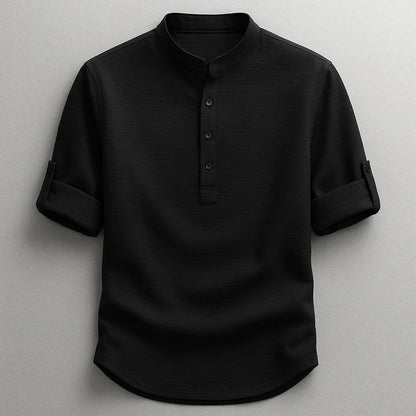 Jarvis - Texturované henley tričko
